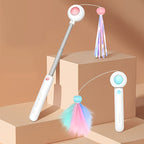 Cat Teaser Stick, Retractable Cat Wand With Replacement Head | Other