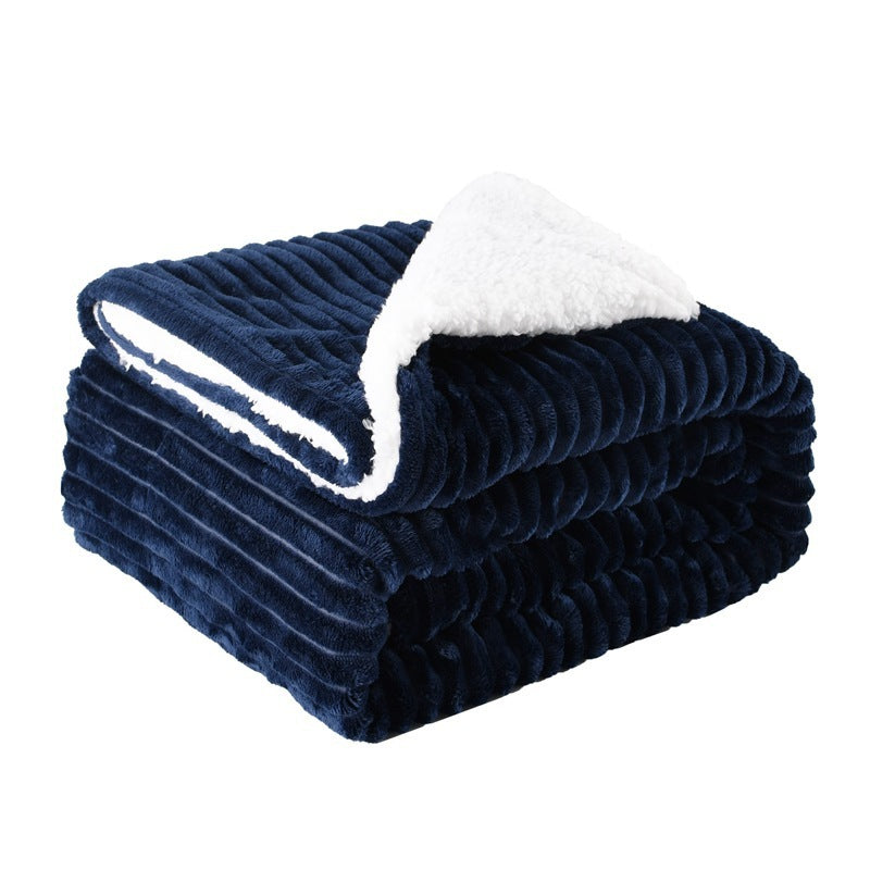 Thickened Flannel Lamb Wool Composite Double Blanket Leisure | Other