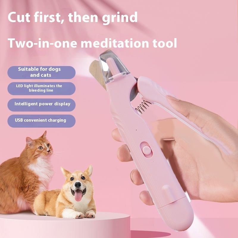2 In 1 Pet Nail Clippers With Led Light Dog Cat Special Bloo | Other