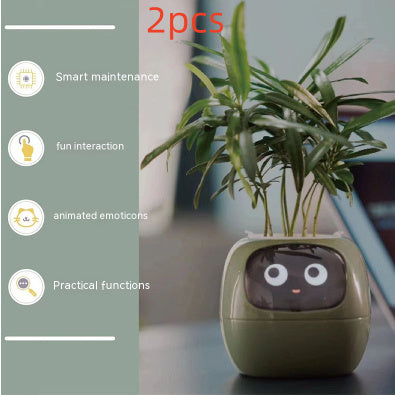 Smart Planter with AI Sensors – Interactive Plant Care with 49+ Expressions & Real-Time Monitoring