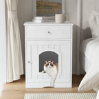 Wooden Pet House Litter Box Fence With Drawers | Other