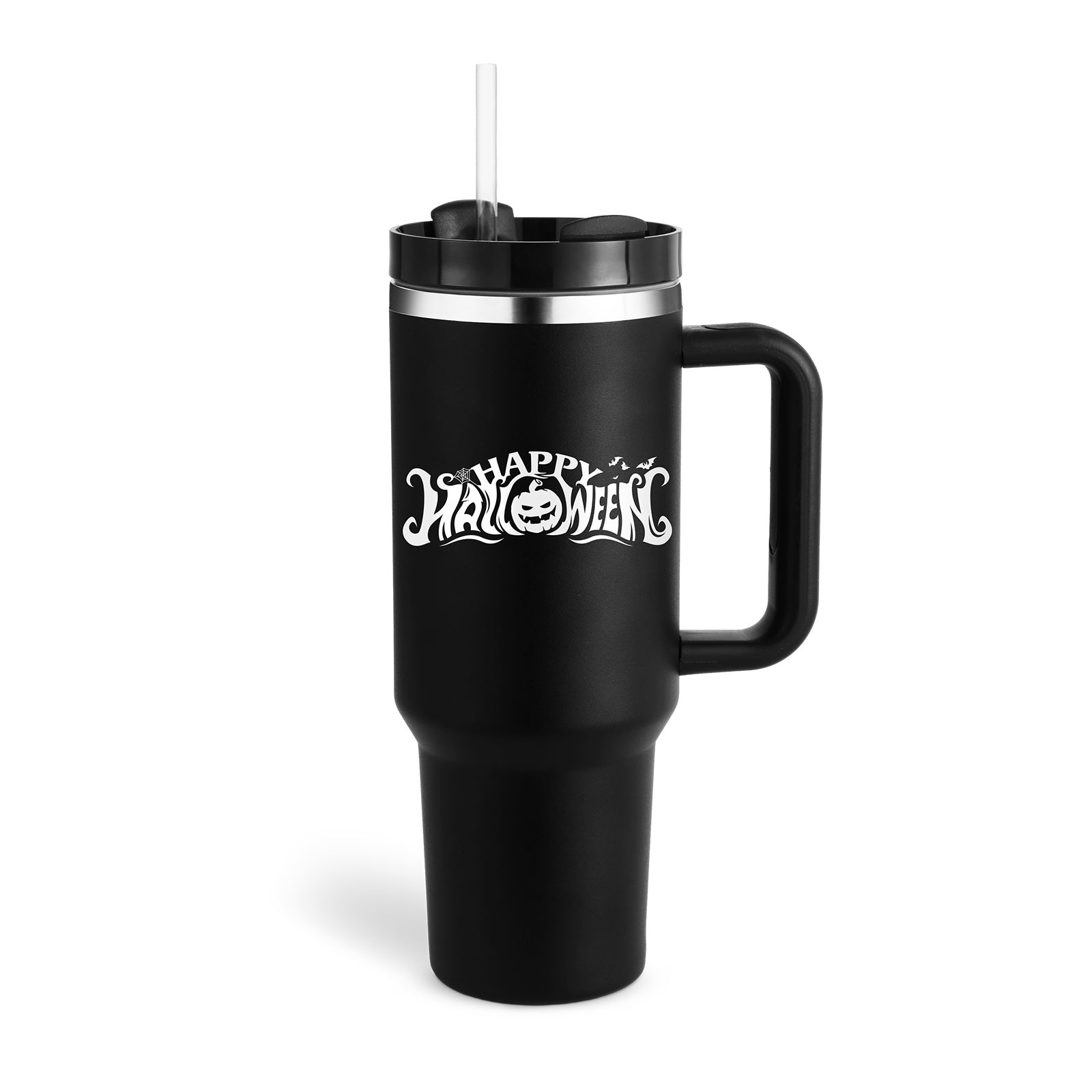40 Oz Tumbler With Handle Straw Insulated, Stainless Steel S | Other