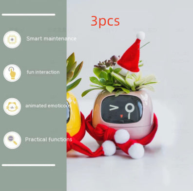 Smart Planter with AI Sensors – Interactive Plant Care with 49+ Expressions & Real-Time Monitoring