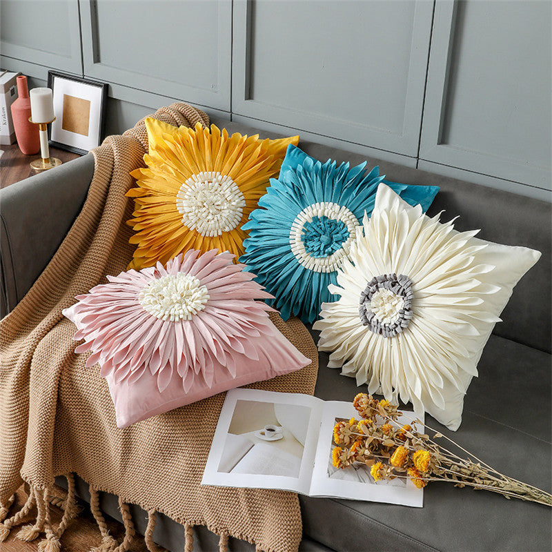 Fashion Modern Style White Throw Pillows Velvet Stitching 3d | Other