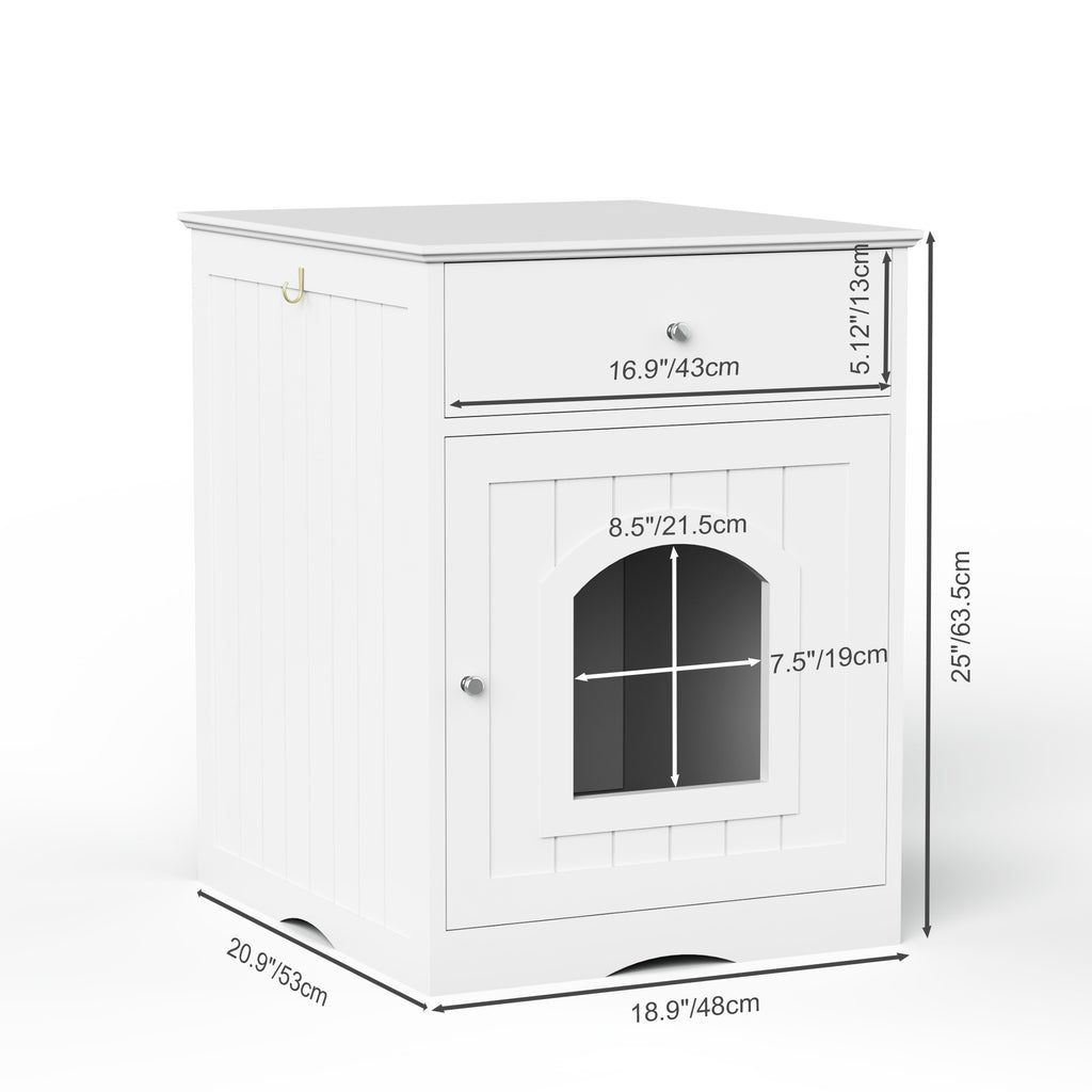 Wooden Pet House Litter Box Fence With Drawers | Other