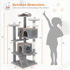 54 -cat Tree Tower - Multi-level With Sisal Grab Post, Indoo | Other