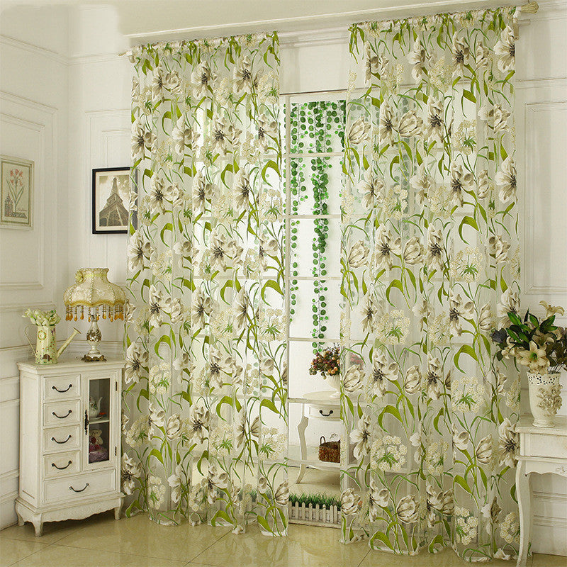White Striped Yarn Translucent Curtain For Bedroom | Other