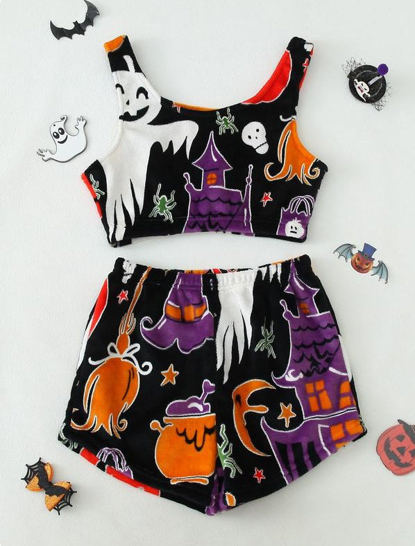 Women's Halloween Luminous Flannel Pajamas | Other