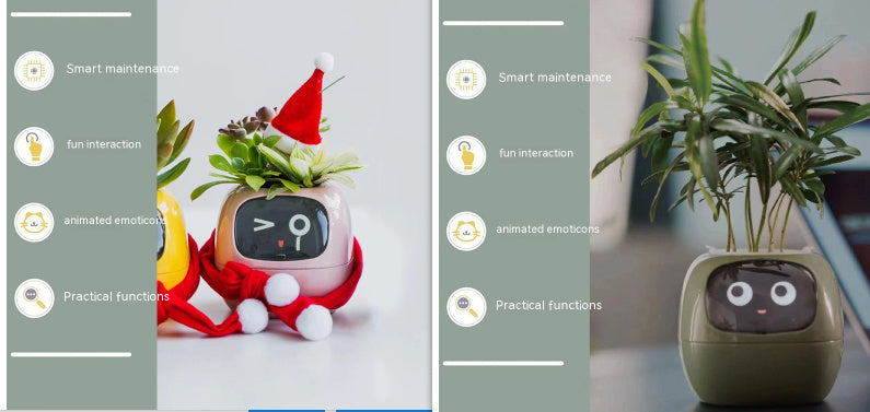 Smart Planter with AI Sensors – Interactive Plant Care with 49+ Expressions & Real-Time Monitoring