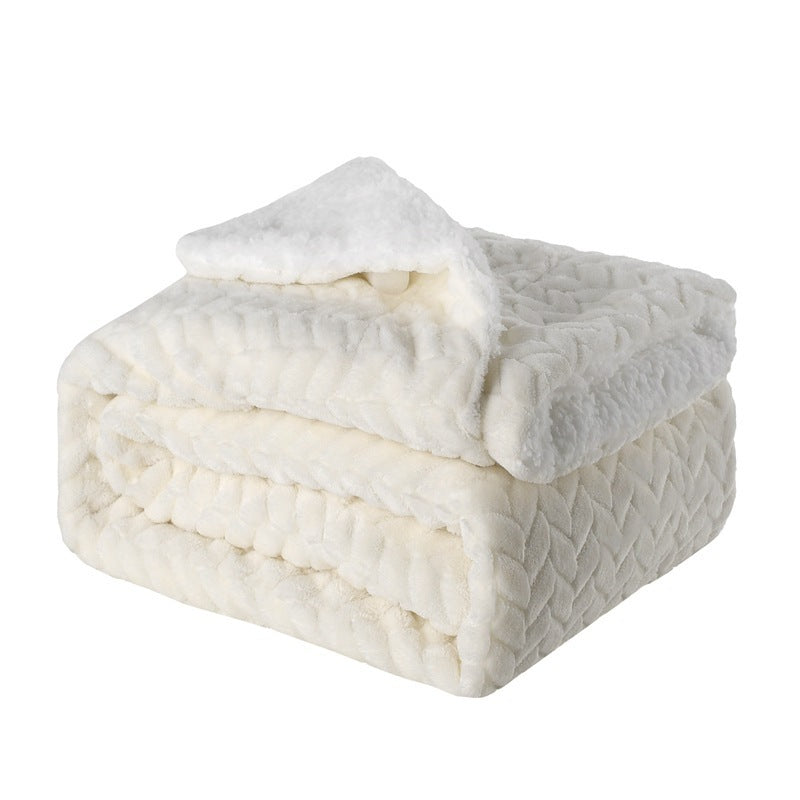 Thickened Flannel Lamb Wool Composite Double Blanket Leisure | Other