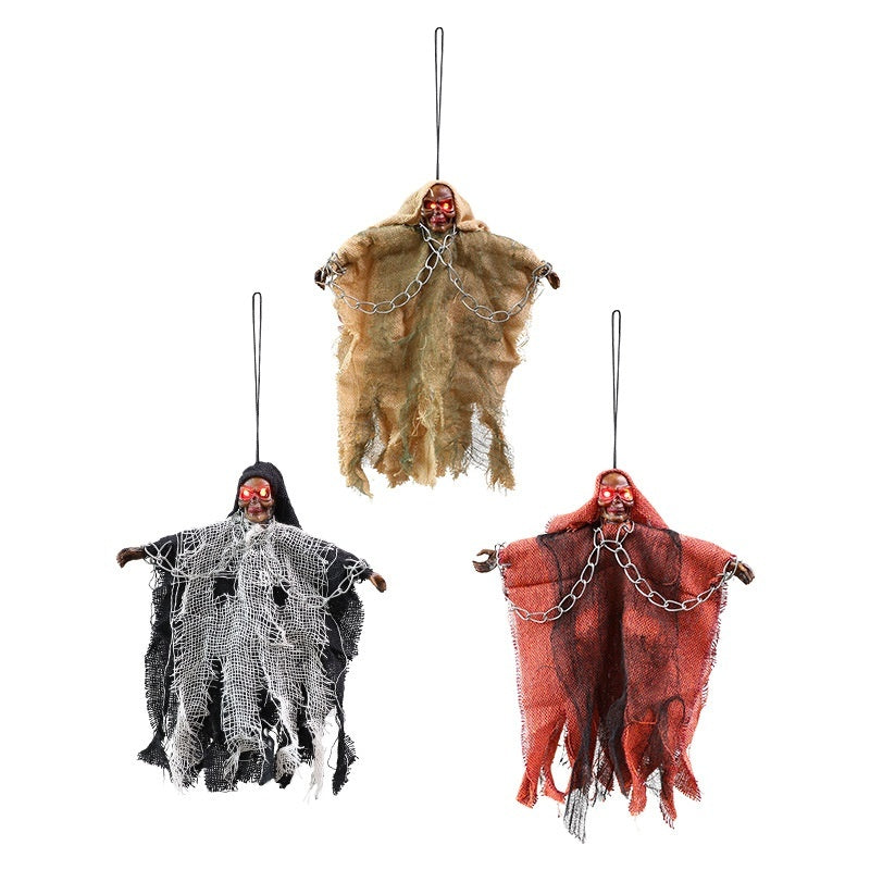 Halloween Hanging Ghost Iron Chain Glowing Skull Decorative | Other