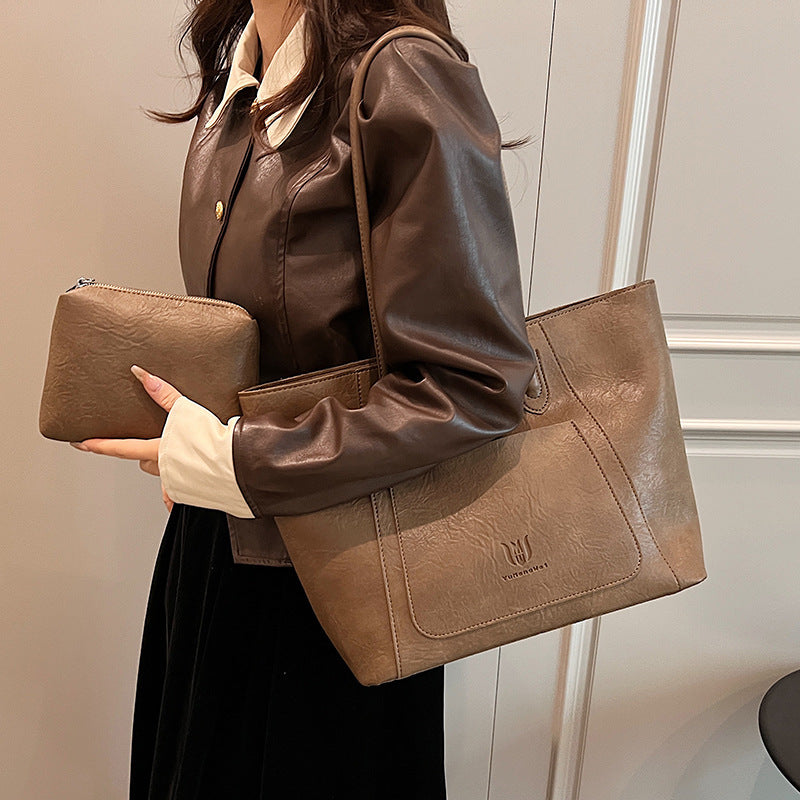 Casual Retro Shoulder Bag Texture Class Commuter Tote | Luggage & Bags