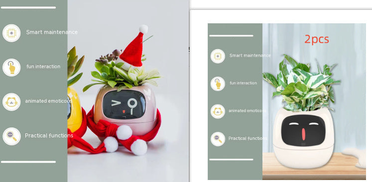 Smart Planter with AI Sensors – Interactive Plant Care with 49+ Expressions & Real-Time Monitoring