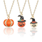 Halloween Oil Drop Pumpkin Cat Necklace Creative Clavicle Ch | Jewelry & Accessories