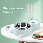 Pet Dog Cat Bowl Fountain Automatic Food Water Feeder Contai | Other