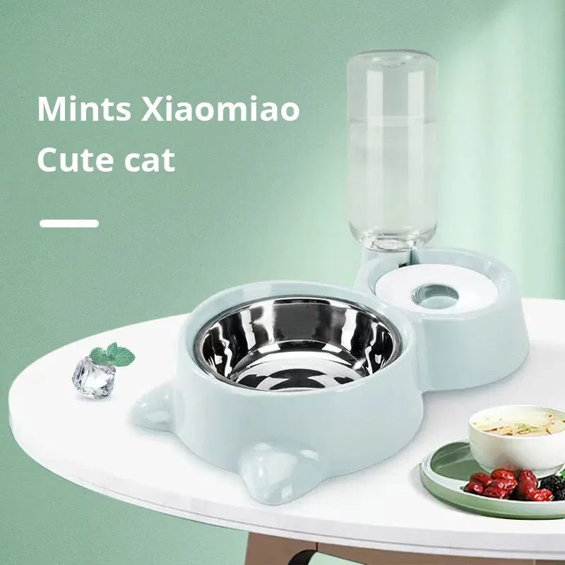 Pet Dog Cat Bowl Fountain Automatic Food Water Feeder Contai | Other