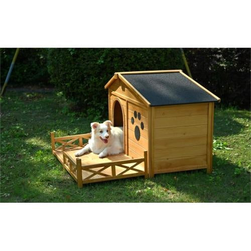 48 Wooden Dog House Outdoor With Porch, Dog Kennel With Wate | Other