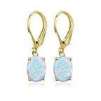 Four-claw Oval Opal Earrings European And American Ornament | Jewelry & Accessories