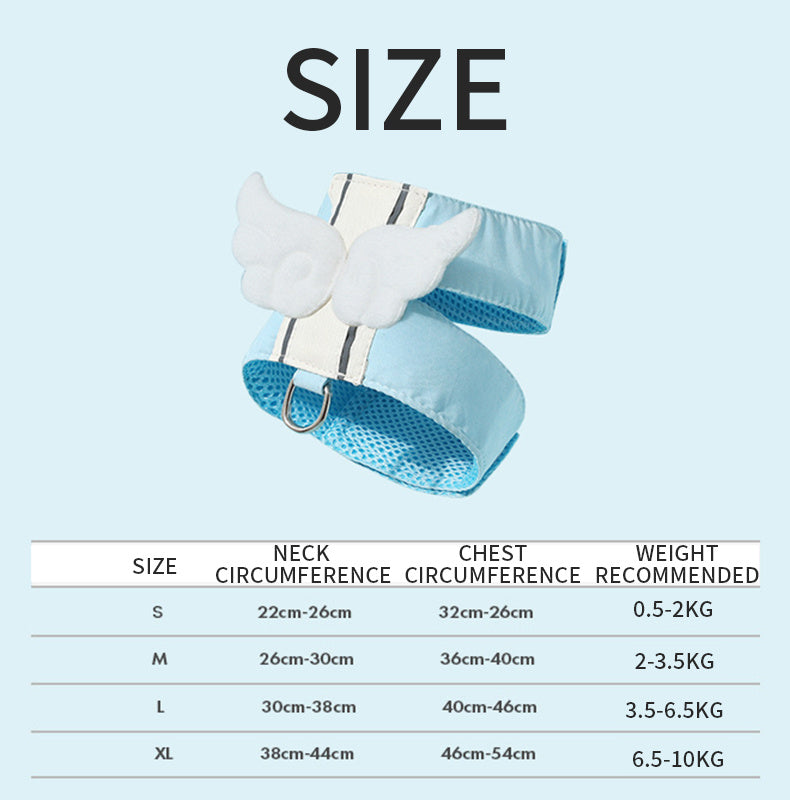 Adjustable Pet Cat Leash Set, Angel Wings Design, Breathable | Other