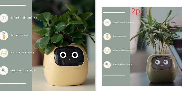 Smart Planter with AI Sensors – Interactive Plant Care with 49+ Expressions & Real-Time Monitoring