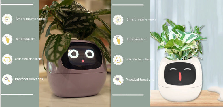 Smart Planter with AI Sensors – Interactive Plant Care with 49+ Expressions & Real-Time Monitoring