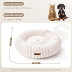 Ewoofumn Donut Dog Bed For Small Dogs - Calming Round Fluffy | Other