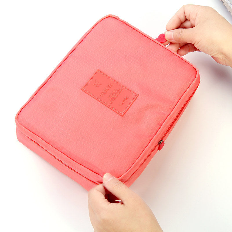Portable Cosmetic Bag Waterproof Divider Multi-grid Pockets | Luggage & Bags