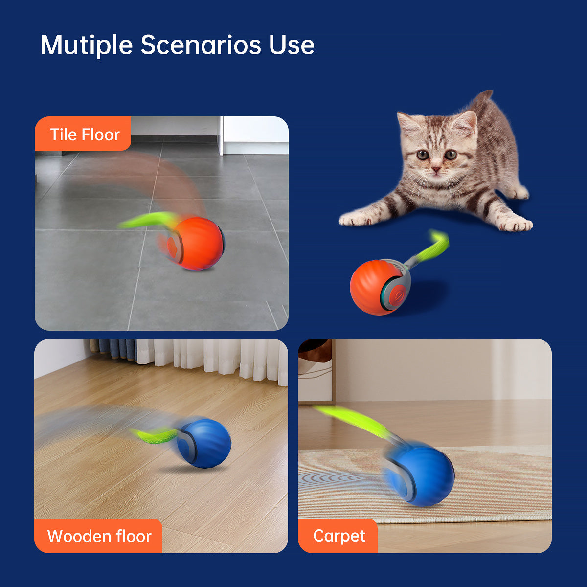 2025 Smart Interactive Cat Ball,type-c Rechargeable Interact | Other