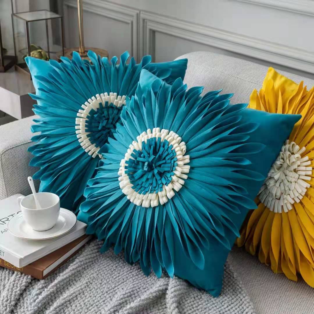 Fashion Modern Style White Throw Pillows Velvet Stitching 3d | Other