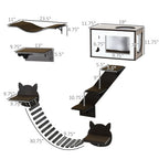Pawhut Cat Shelves With Ergonomically Curved Platform, Cozy | Other