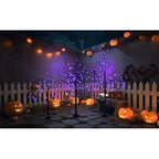 3 Pac Halloween Spooky Tree With Purple Lights, 4ft 5ft And | Other