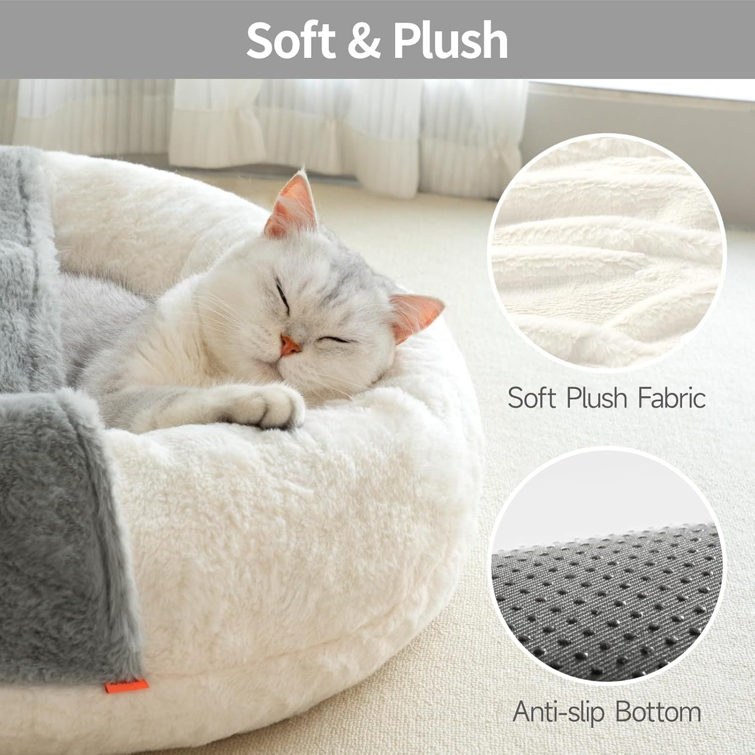 Mewoofun Enclosed Cat Bed Cave - Washable Pet Bed With Blank | Other