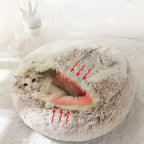 Luxurious Plush Round Cat Bed Cat Bed Round Soft Plush Burro | Other