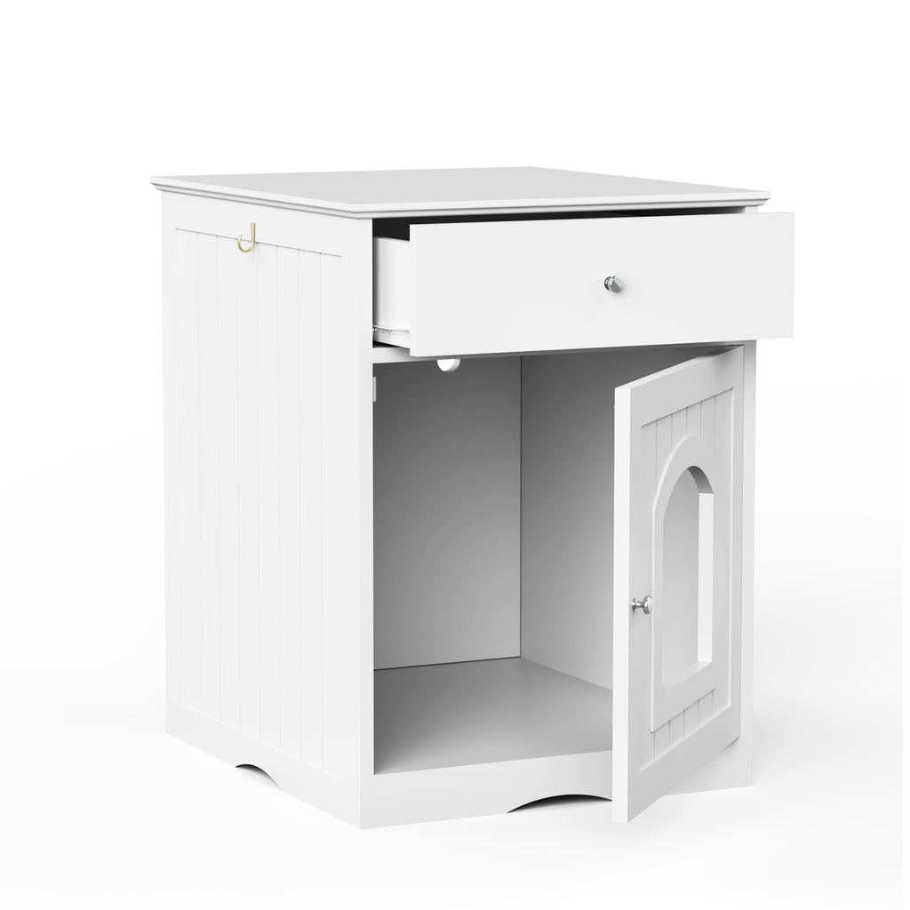 Wooden Pet House Litter Box Fence With Drawers | Other