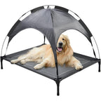 Outdoor Portable Grey Pet Dog Bed With Awning | Other