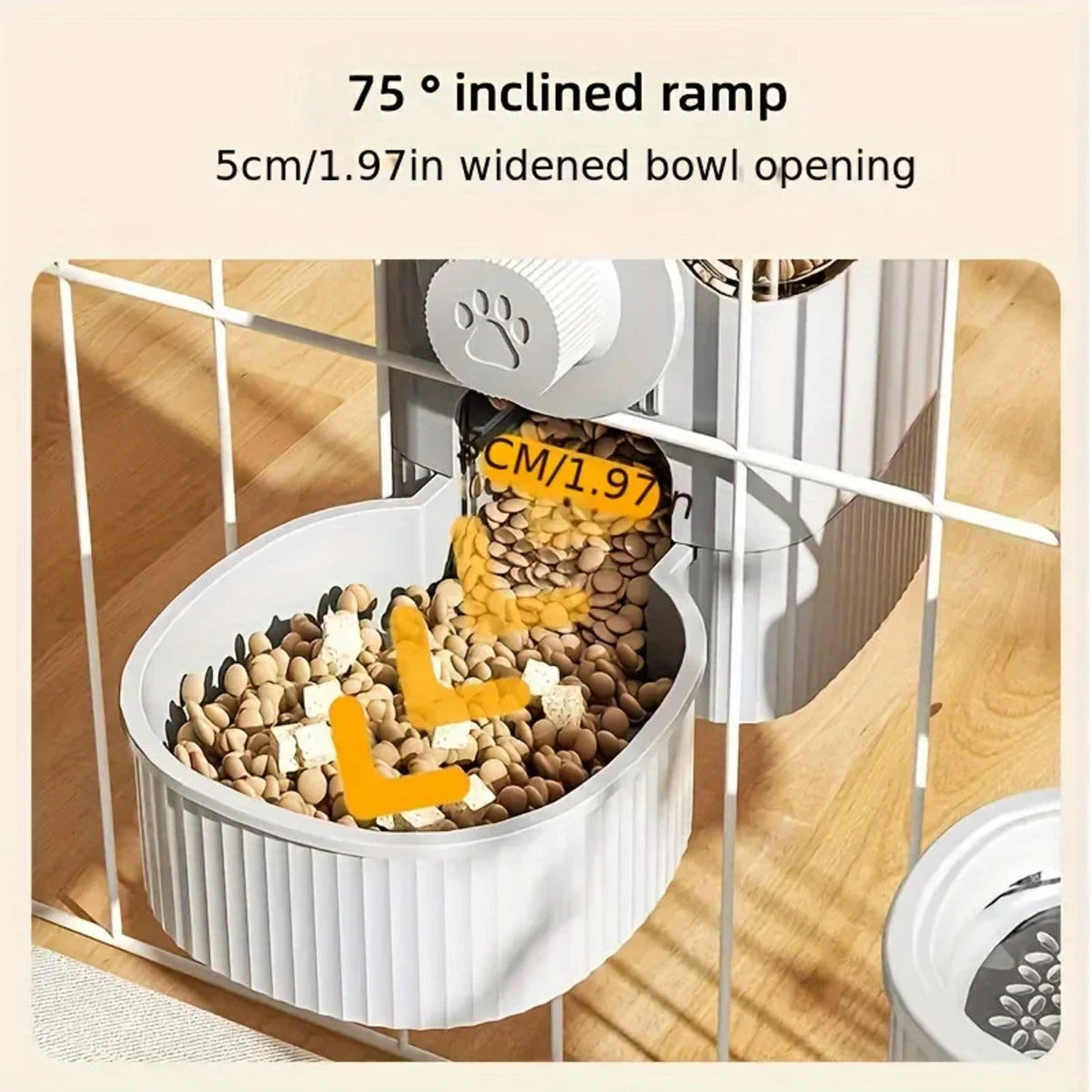 1.2l Automatic Pet Feeder Cage Hanging Bowl, Suitable For Sm | Other