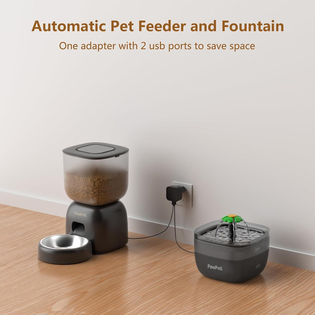 Smart Cat Feeding System - Dual Power Cat Feeder & Water Dis | Other