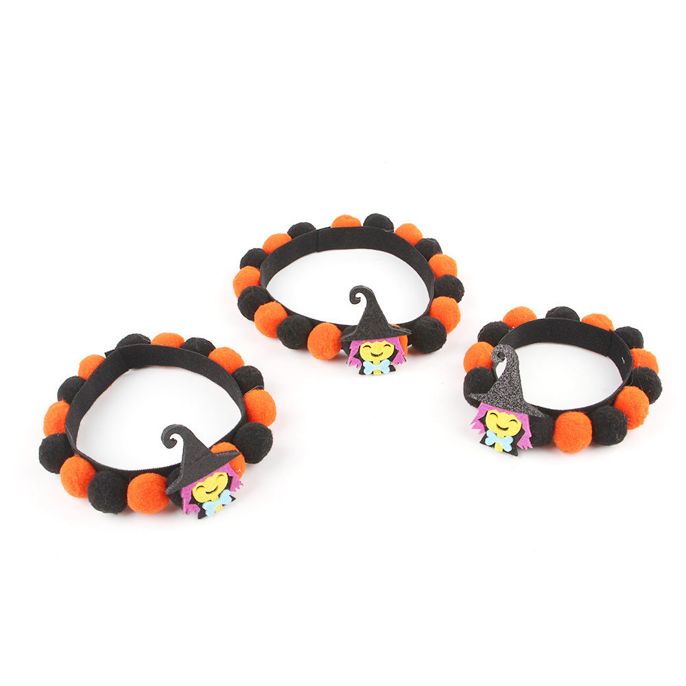 Halloween Pet Fur Ball Collar Pumpkin Accessories | Other