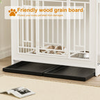 43.3 Inch Large Dog Kennel Furniture, Wooden Kennel With Div | Home & Garden
