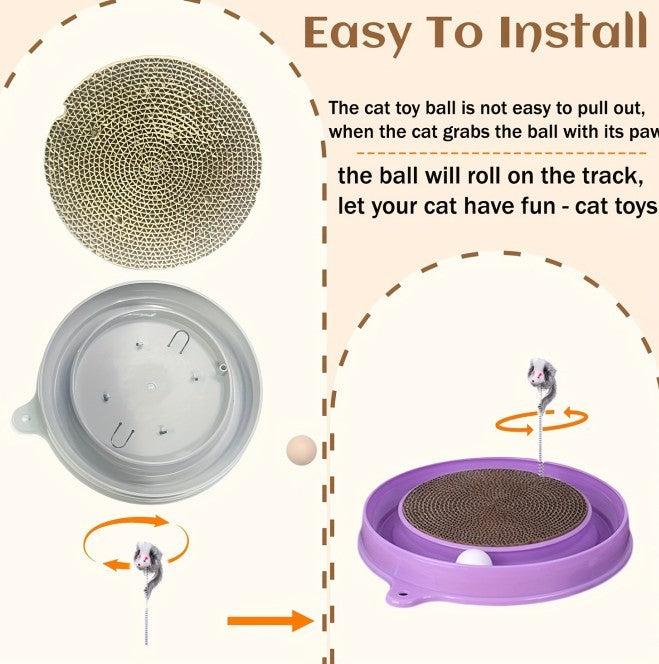 Kmultifunctional Cat Scratching Board With Ball Trac, Variou | Other