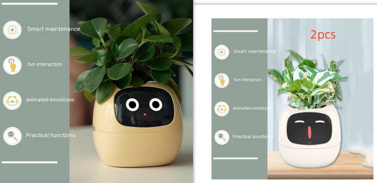 Smart Planter with AI Sensors – Interactive Plant Care with 49+ Expressions & Real-Time Monitoring