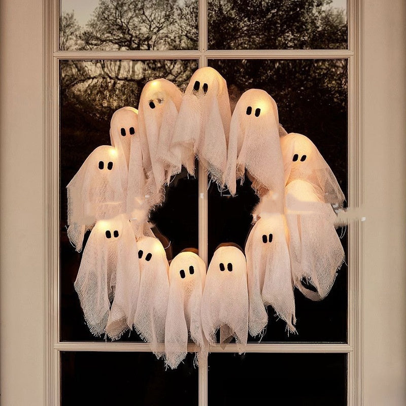 Halloween Decorations Ghost Wreath Cute Ghost Halloween Door | Other