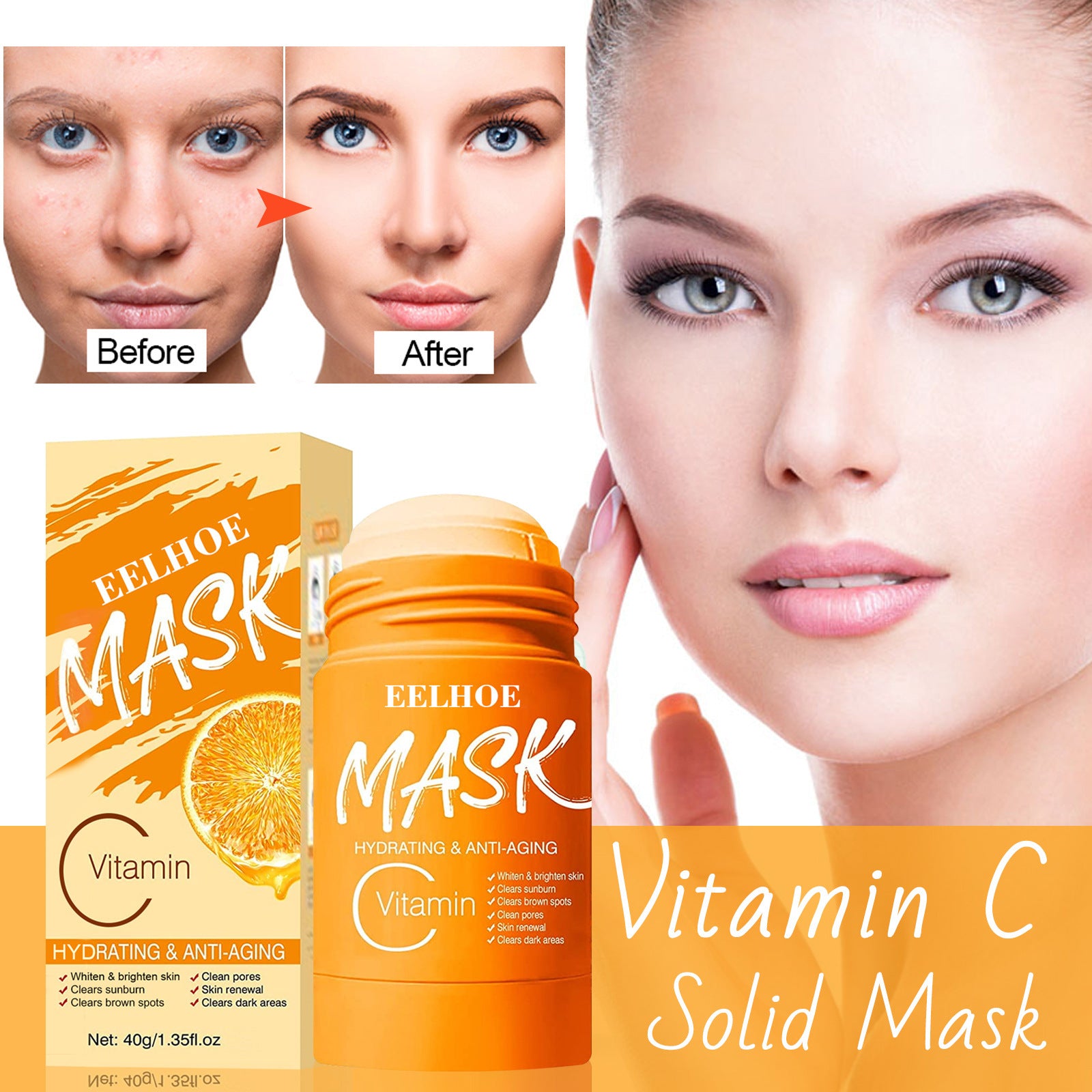Clean Face Mask Beauty Skin Green Tea Clean Face Mask Stick | Other