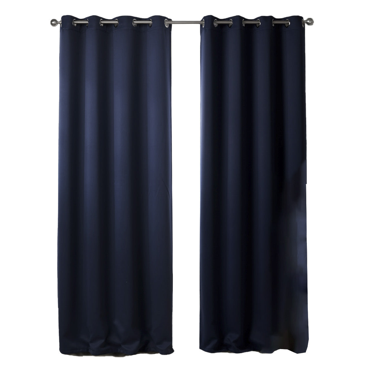 Dark Blue Bedroom Blackout Fabric Printed Curtains | Other