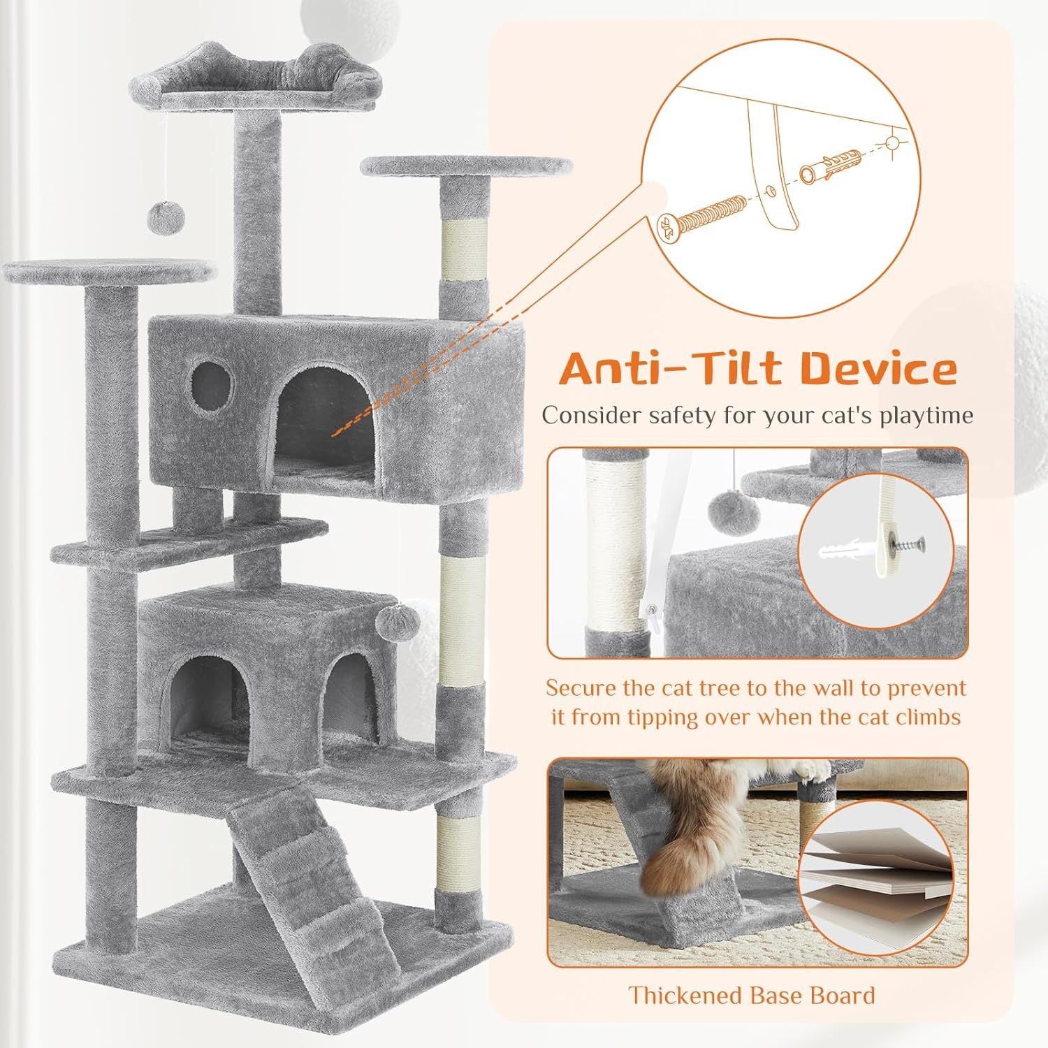 54 -cat Tree Tower - Multi-level With Sisal Grab Post, Indoo | Other