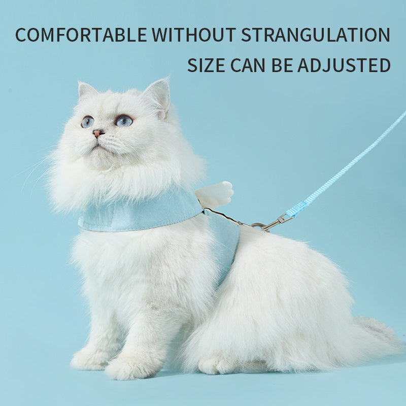Adjustable Pet Cat Leash Set, Angel Wings Design, Breathable | Other