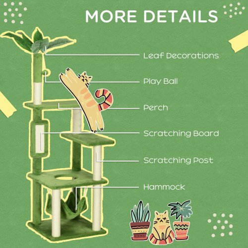 Pawhut 56 Cat Tree For Indoor Cats With Hammock, Cat Tower W | Other