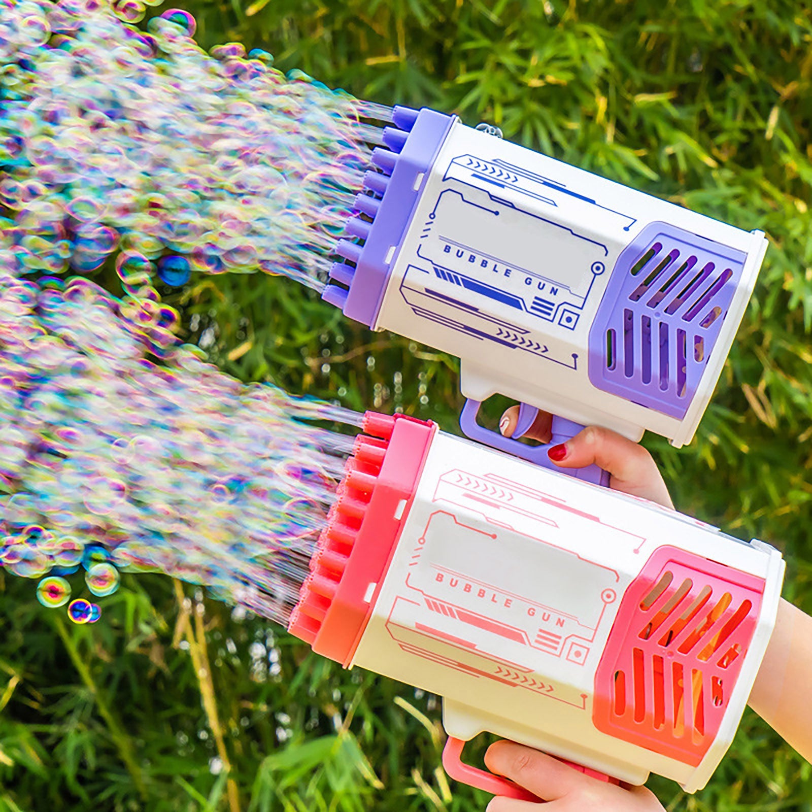 Bubble Gun Rocket 69 Holes Soap Bubbles Machine Gun Shape Au | Other