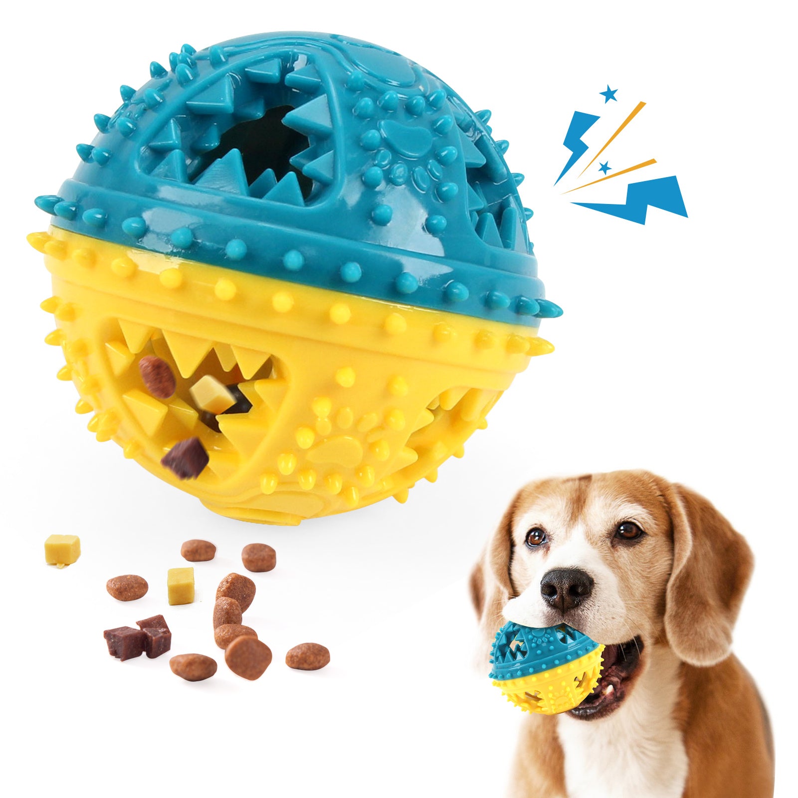 Dog Chew Toy Grinding Teeth Sound Ball Toy Leaking Food Ball | Electronic Learning Toys