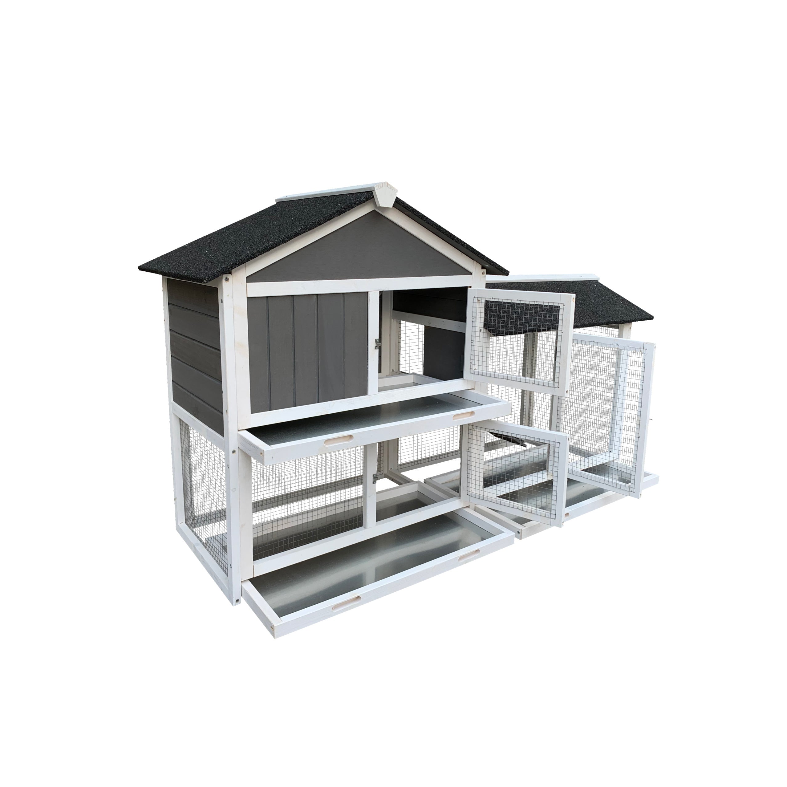 Detachable Pallet Ramp Wooden Outdoor Rabbit Hutch With Walk | Other